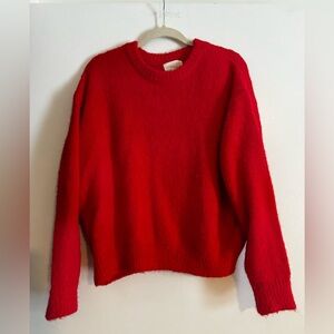 Vibrant Red Women's Crew Neck Sweater for Valentines Day!